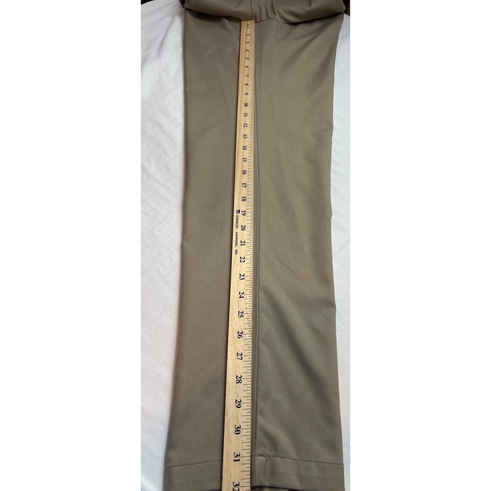 Haggar Chino Pant Men 34x32 Khaki Tan Cool Right Performance Flex Golf Slack G04 - Picture 7 of 11